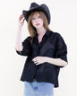 Floral Paisley Cotton Scalloped Hem Shirt