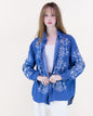Barnwood Vine Embroidered Chambray Cotton Button Up Shirt