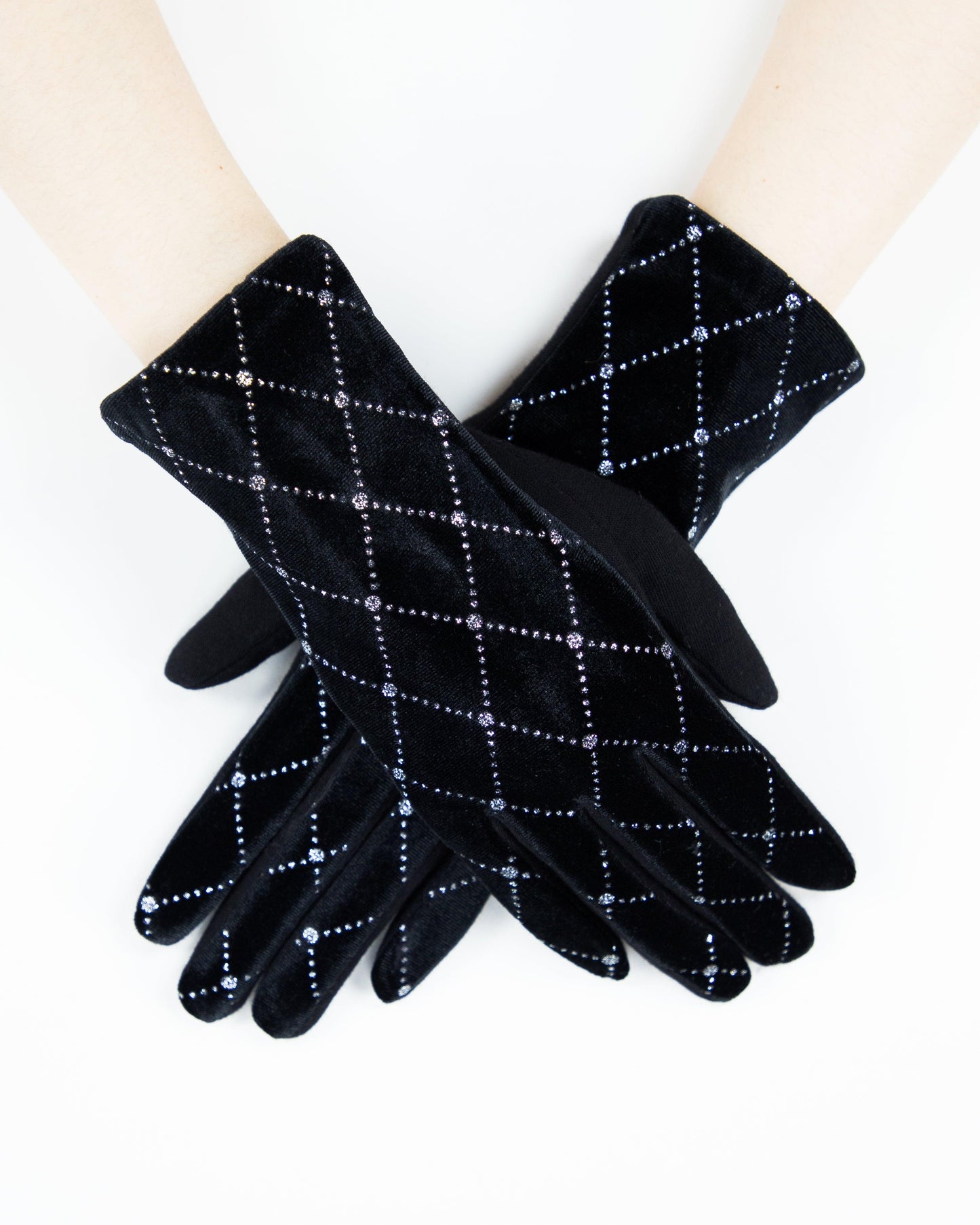 Diamond Rhinestone Gloves (TS)