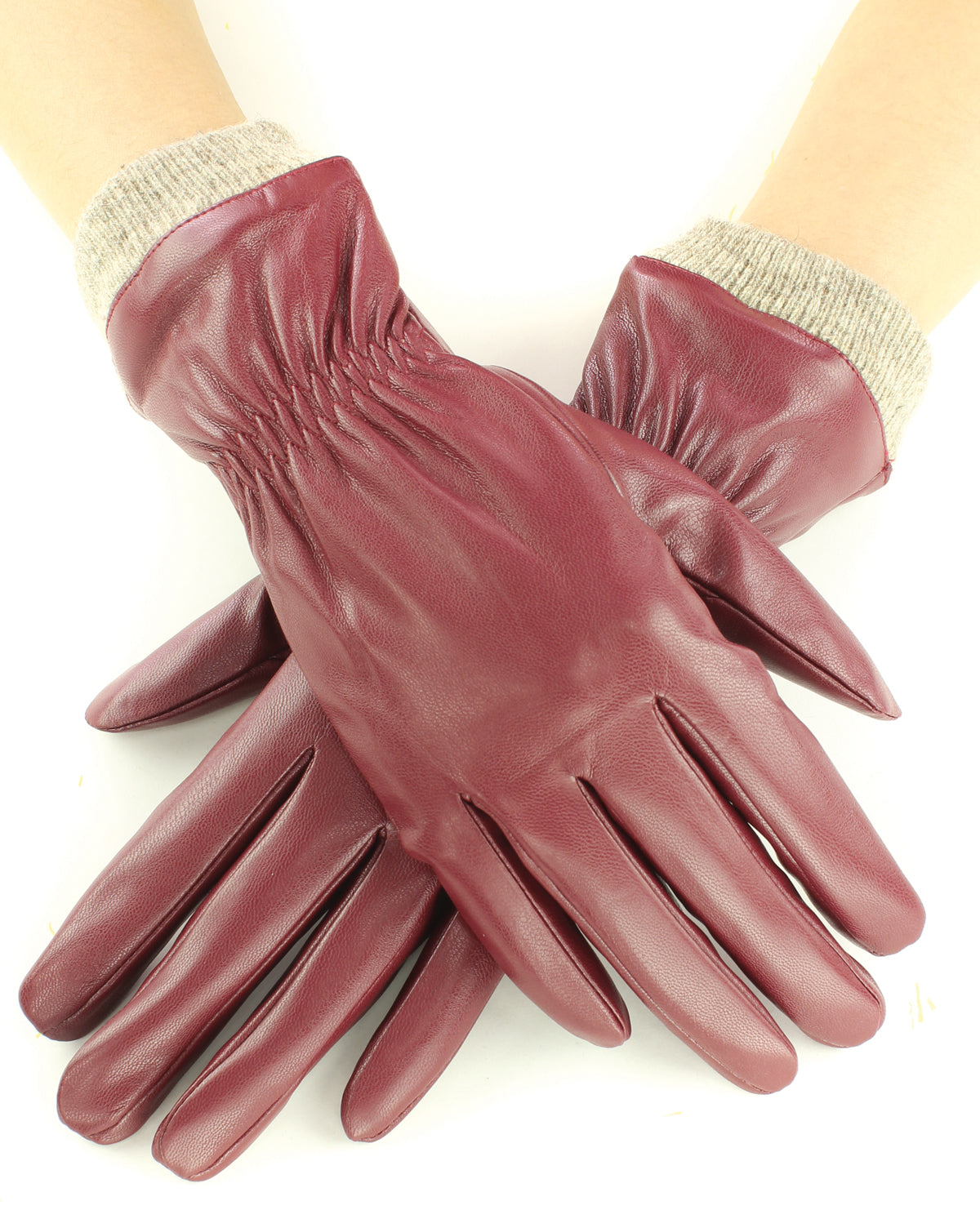Faux Leather Gloves (TS)