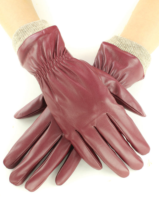 Faux Leather Gloves (TS)