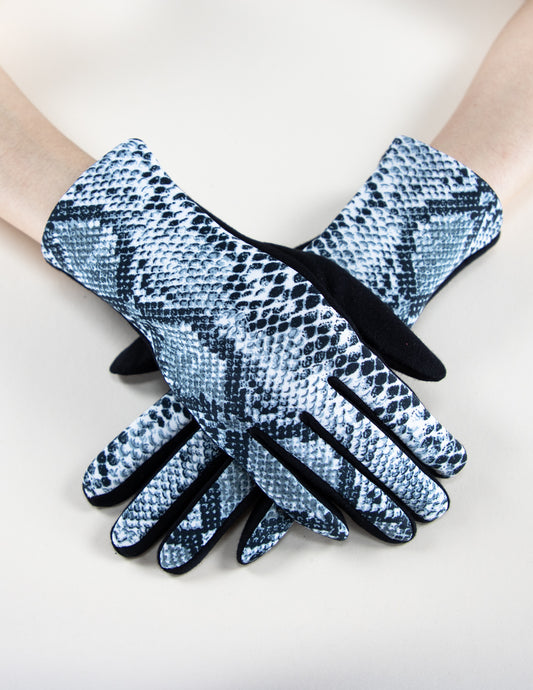 Snake Skin Print Gloves (TS)