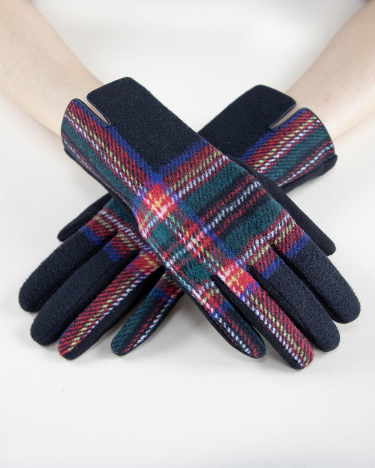 Symmetrical Plaidberry Gloves
