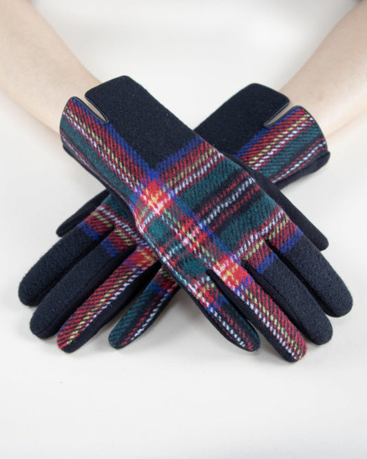 Symmetrical Plaidberry Gloves