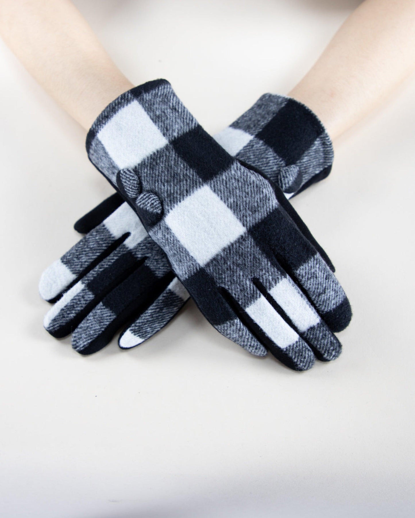 2 Button BOXY Flannel Gloves (TS)