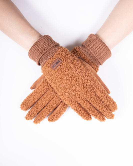 Fuzzy Faux Lamb Wool Gloves