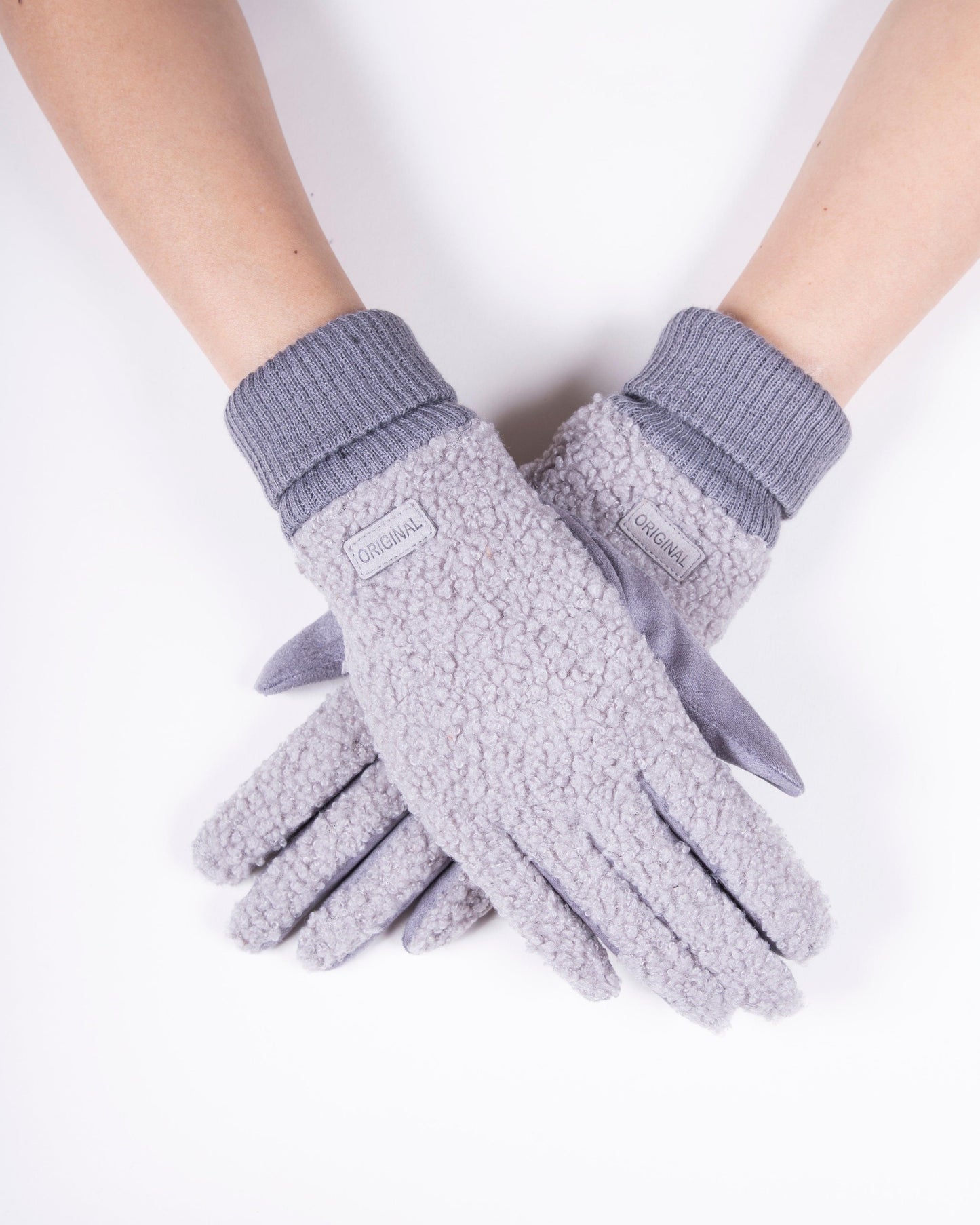 Fuzzy Faux Lamb Wool Gloves