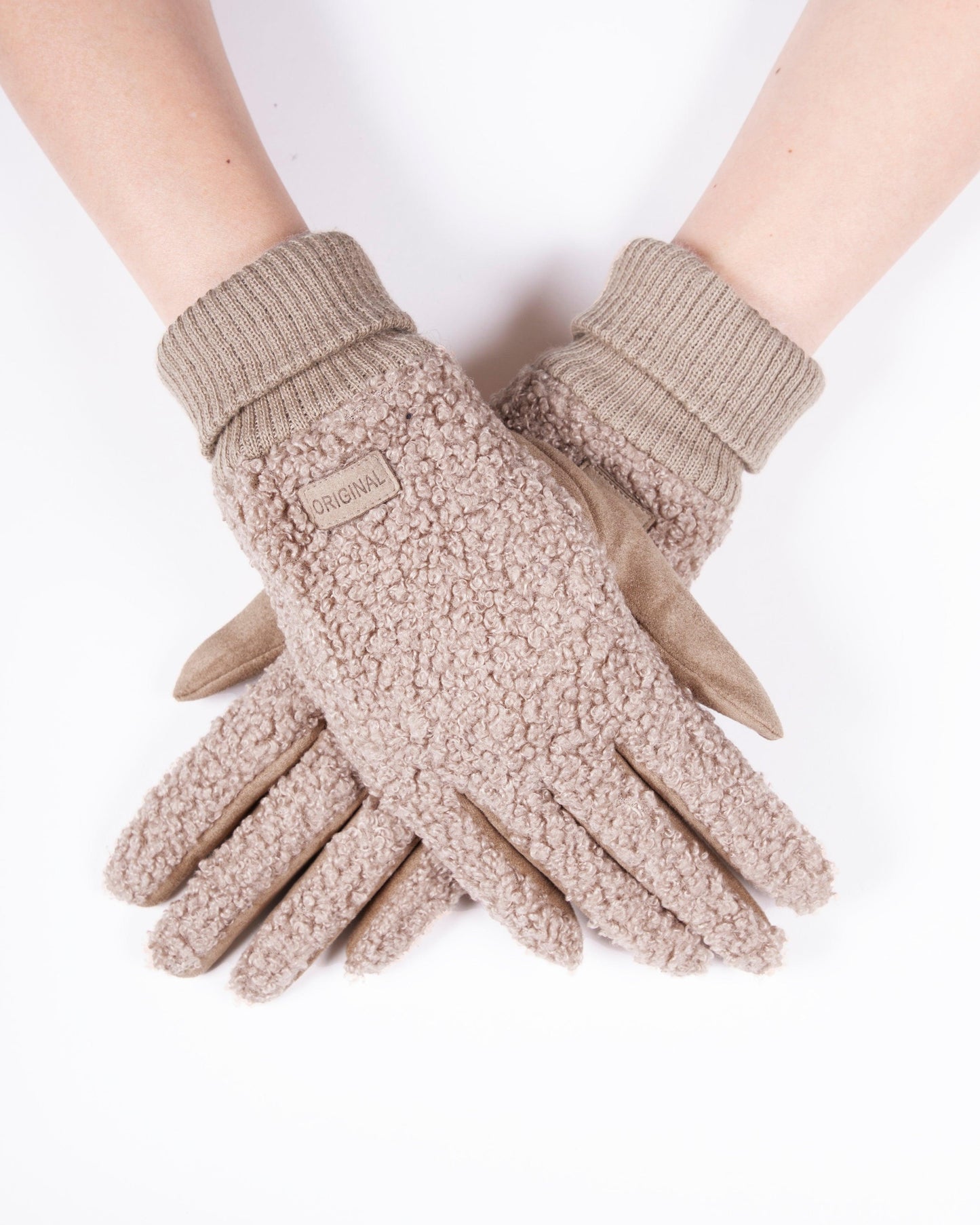Fuzzy Faux Lamb Wool Gloves