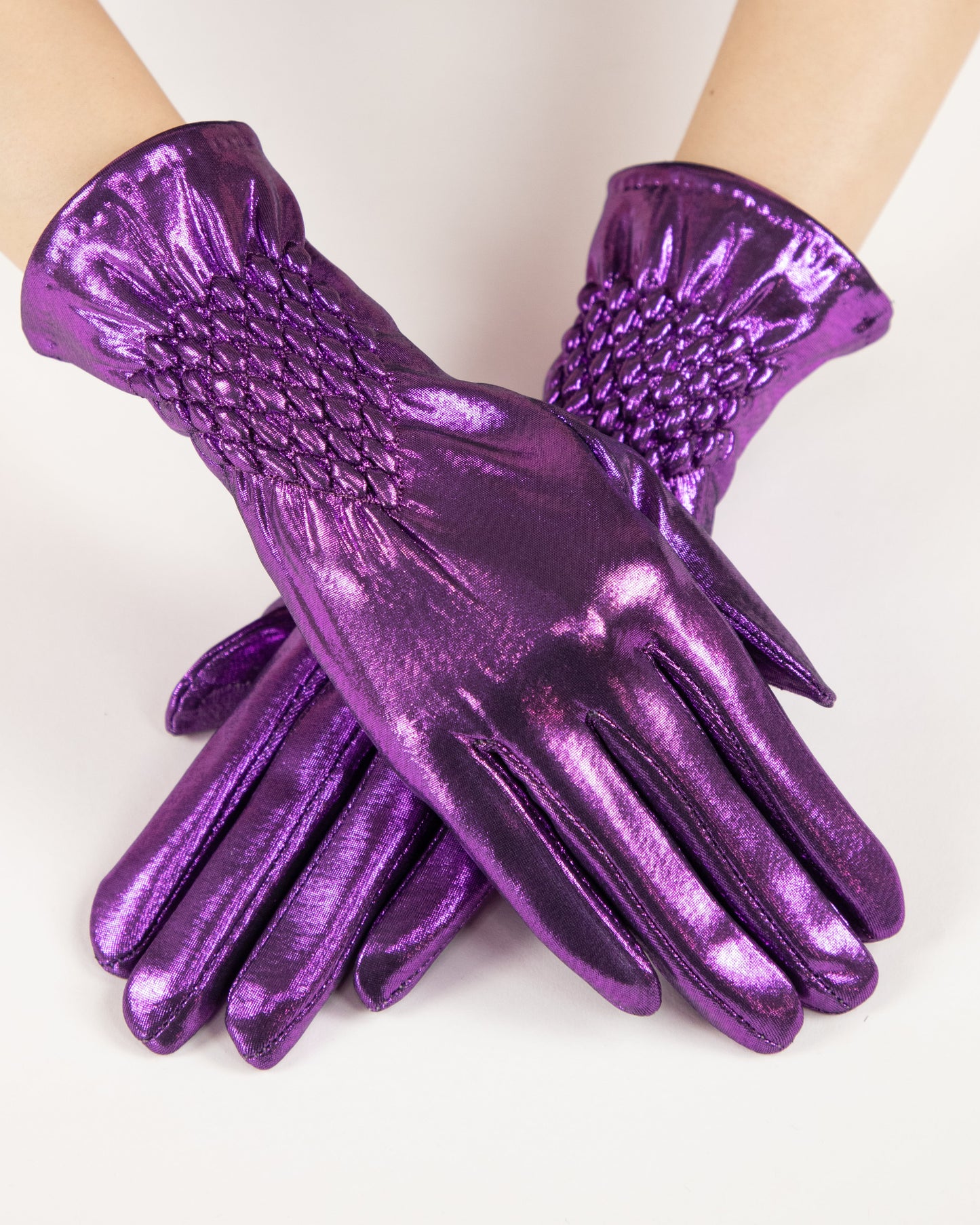 Fancy Luster Smocked Gloves (TS)