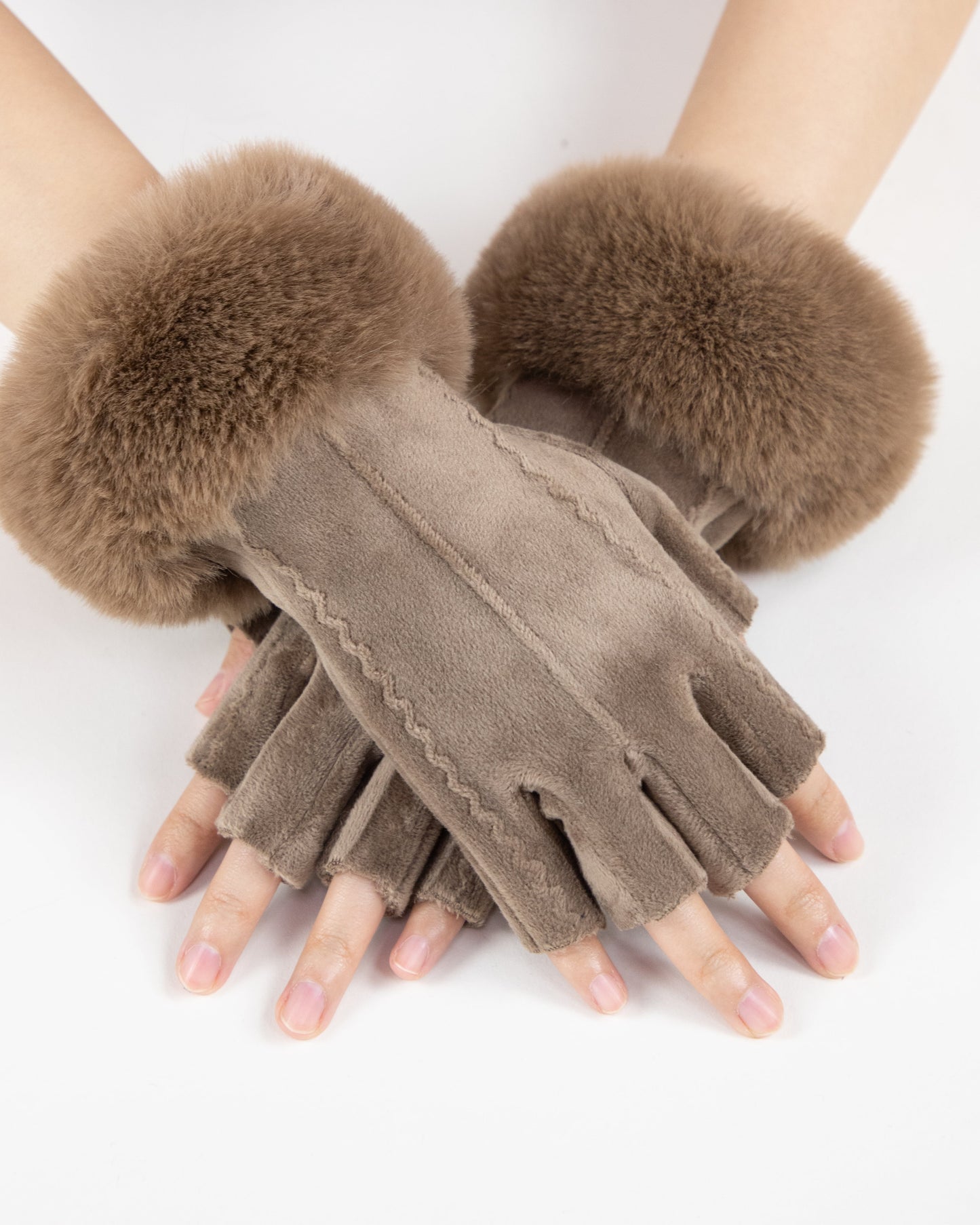 Soft and Fuzzy Fingerless Gloves (TS)