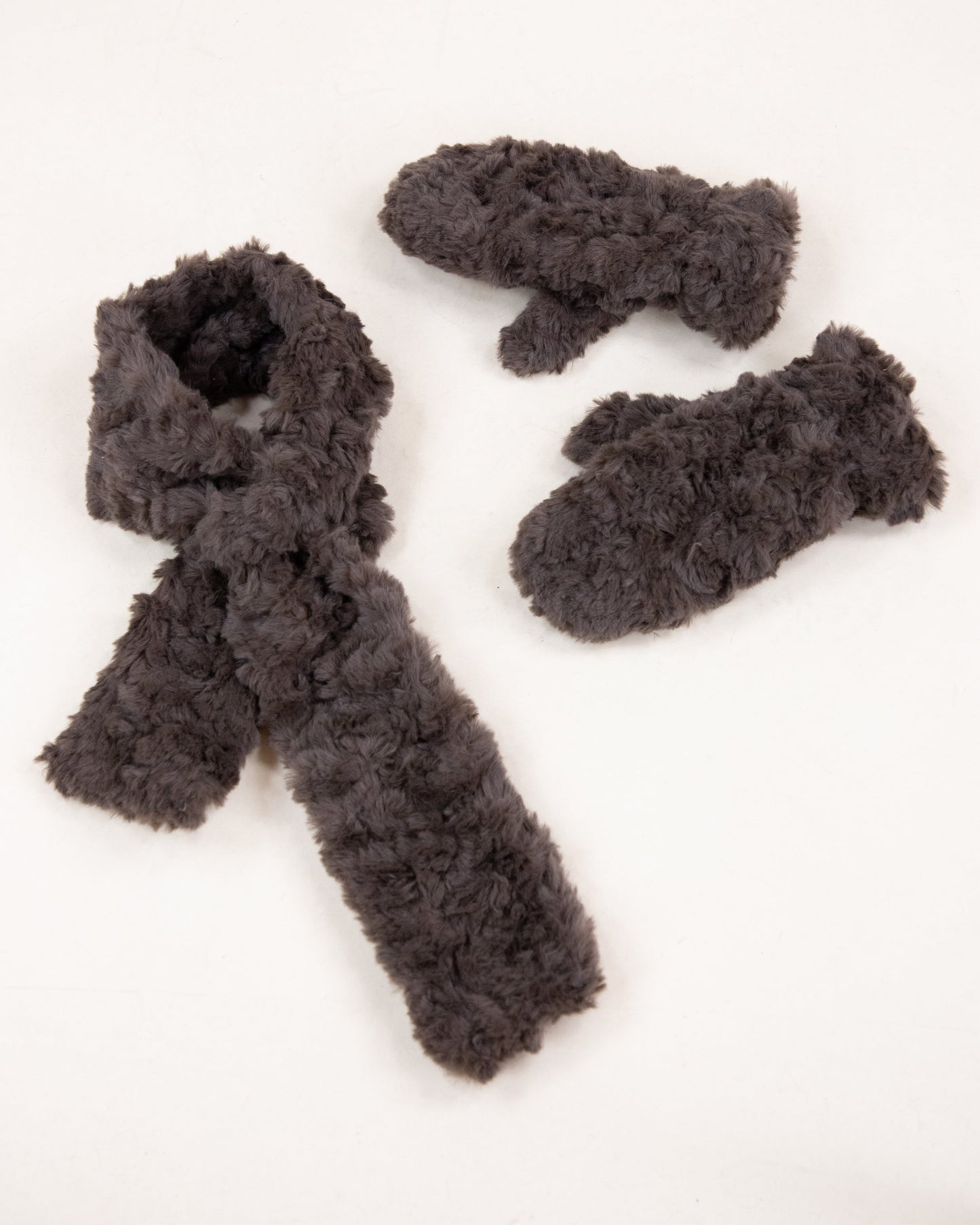 Minky Swirls Faux Fur Keyhole Scarf