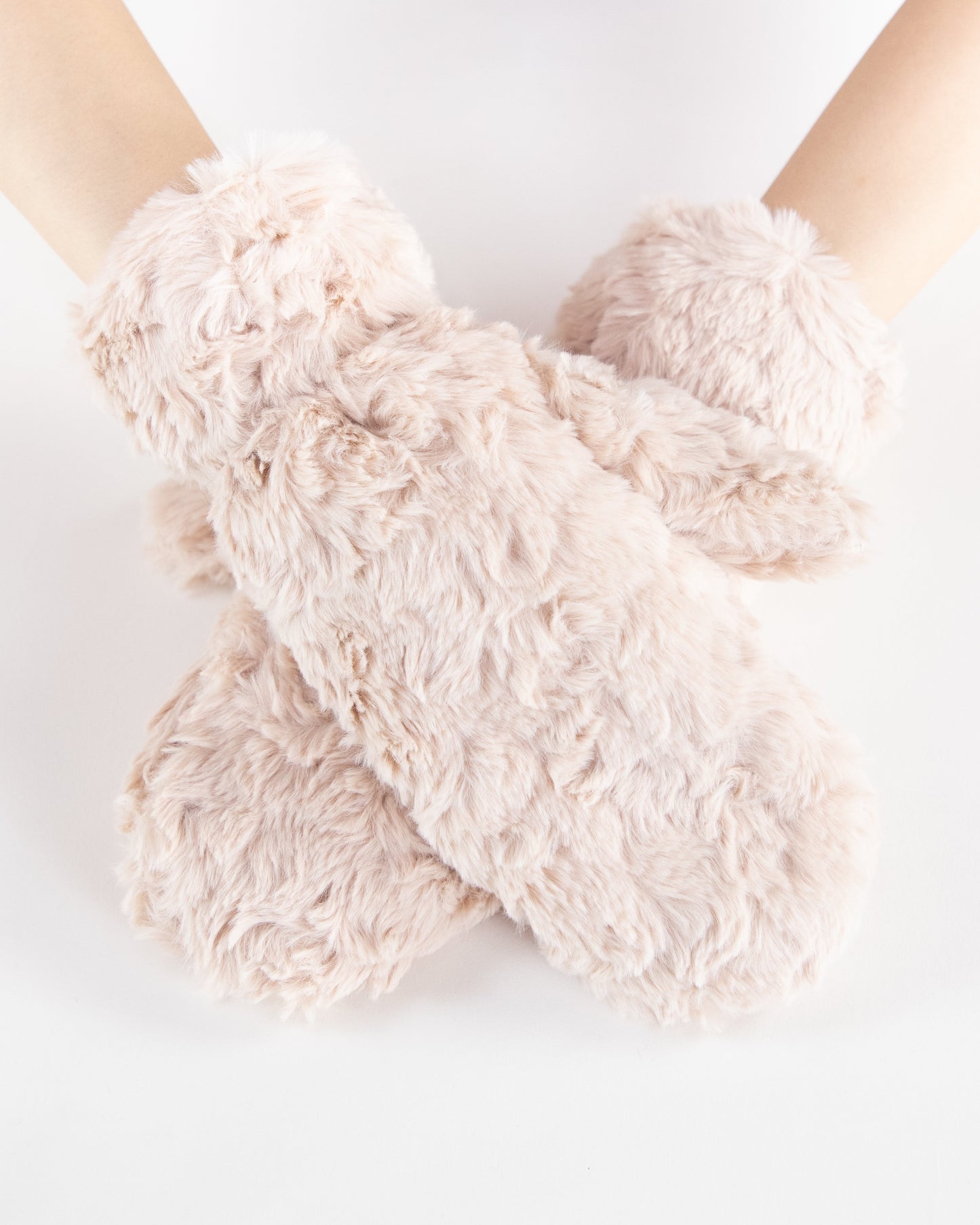 Minky Swirls Faux Fur Mittens