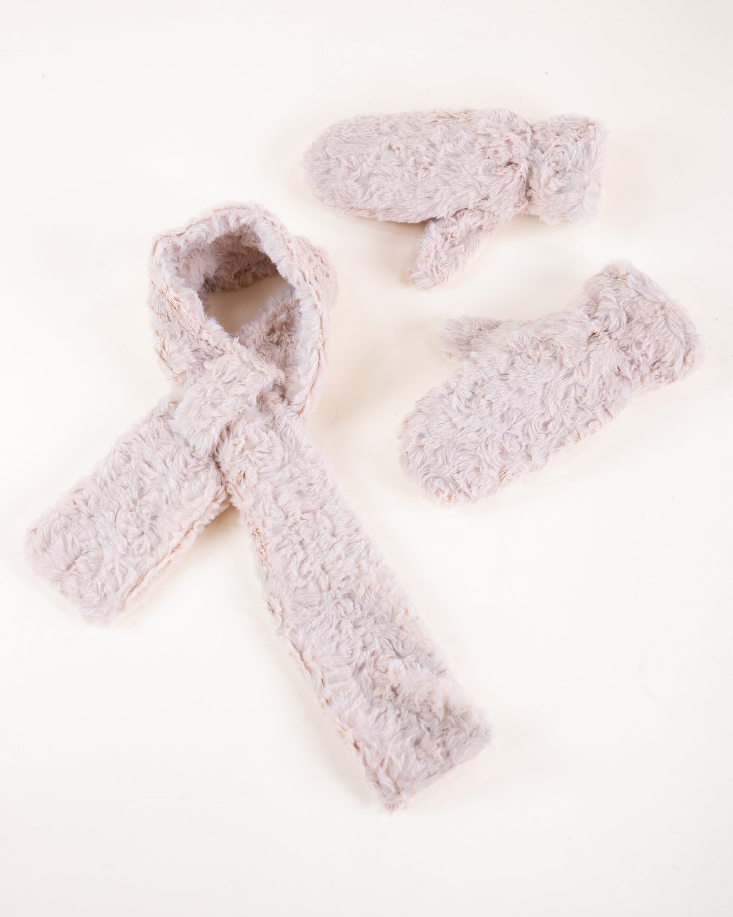 Minky Swirls Faux Fur Keyhole Scarf