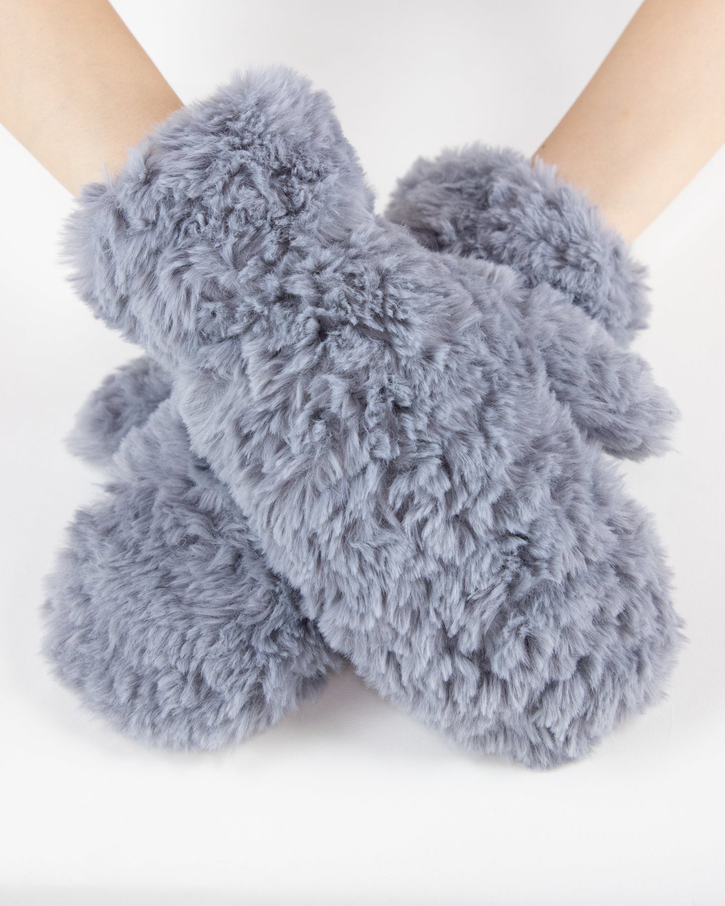 Minky Swirls Faux Fur Mittens