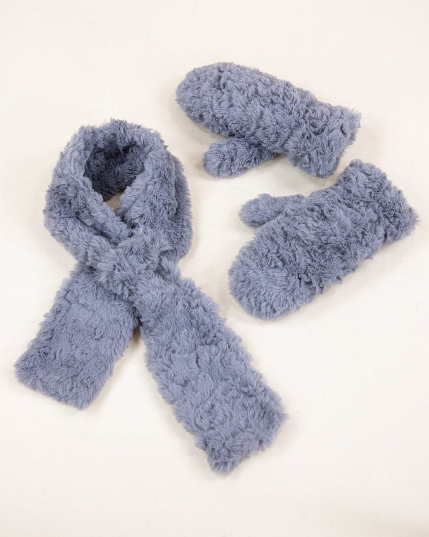 Minky Swirls Faux Fur Keyhole Scarf