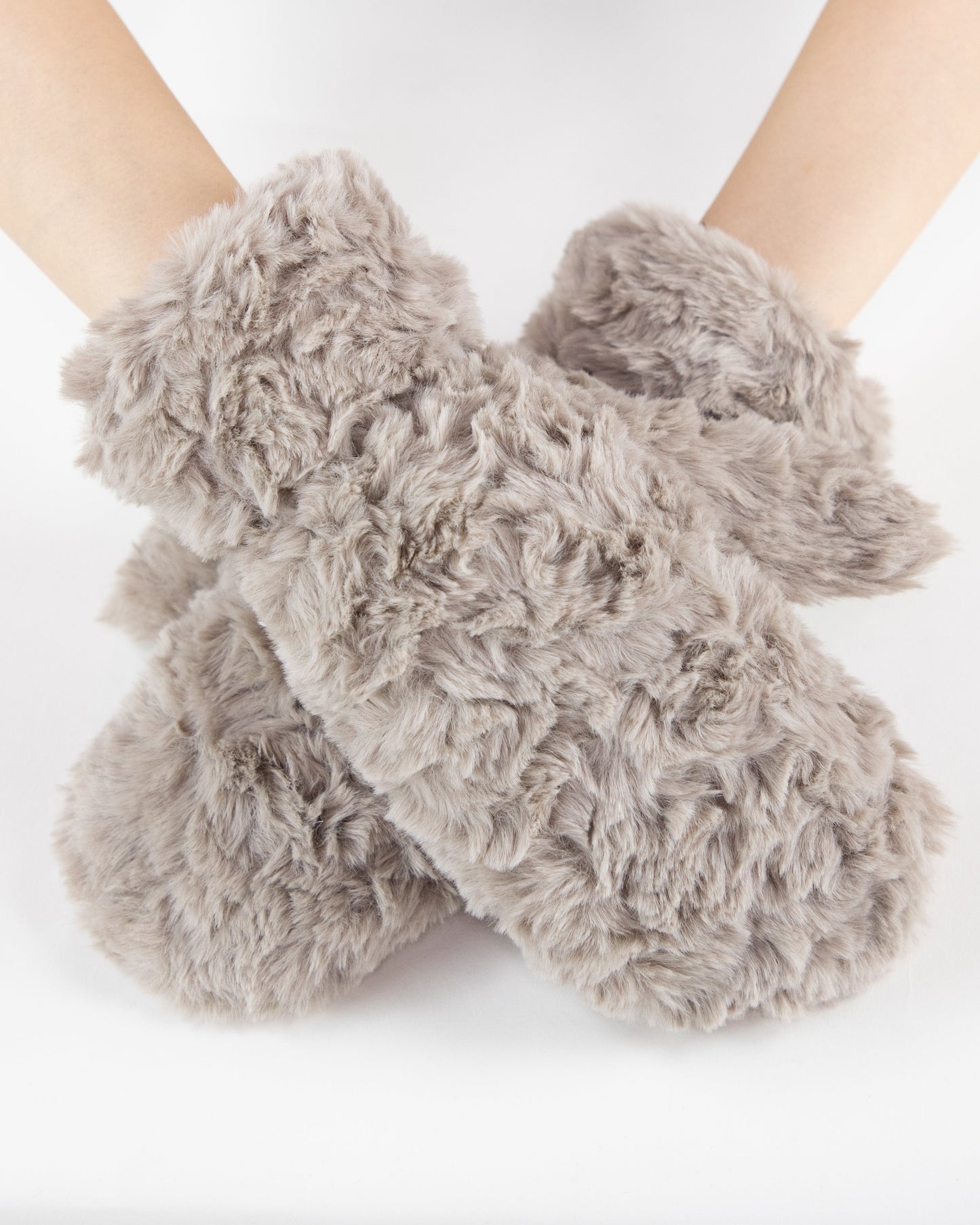 Minky Swirls Faux Fur Mittens