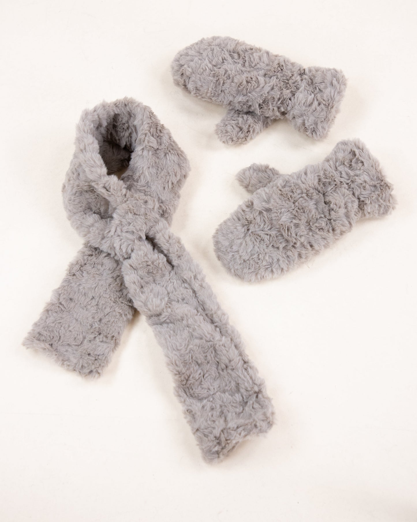 Minky Swirls Faux Fur Keyhole Scarf