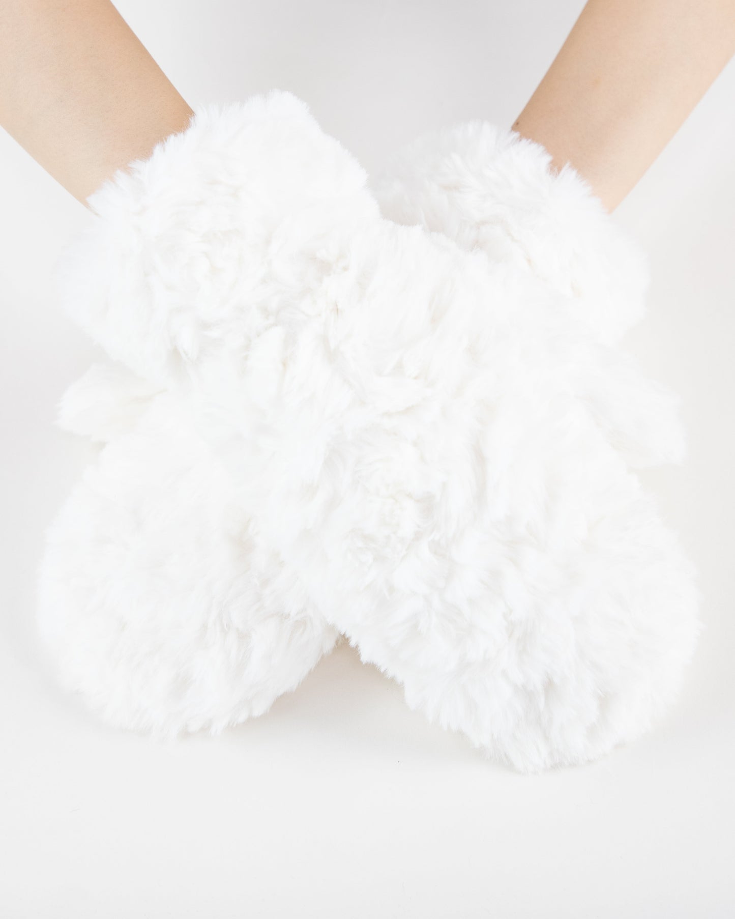 Minky Swirls Faux Fur Mittens