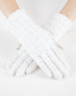 Shimmering Tweed Faux Suede Touchscreen Gloves