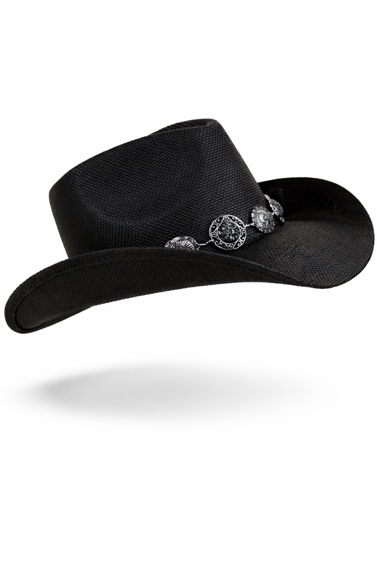 Druzy Quartz Silver Concho Cowgirl Hat