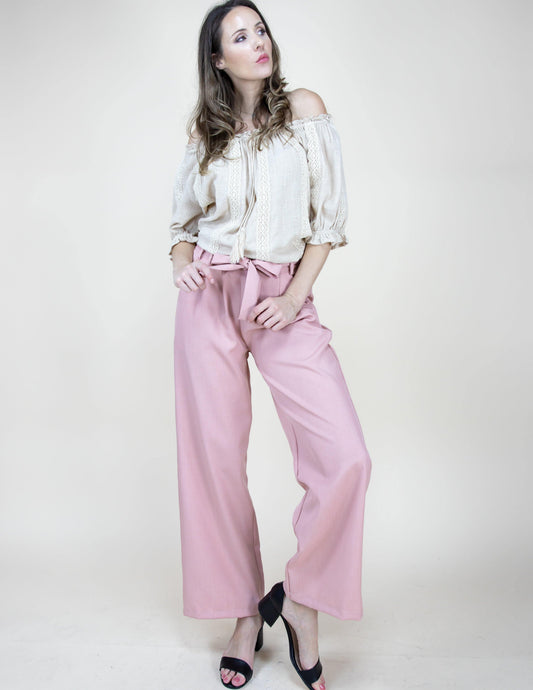 High Waisted Adjustable Drawstring Pants