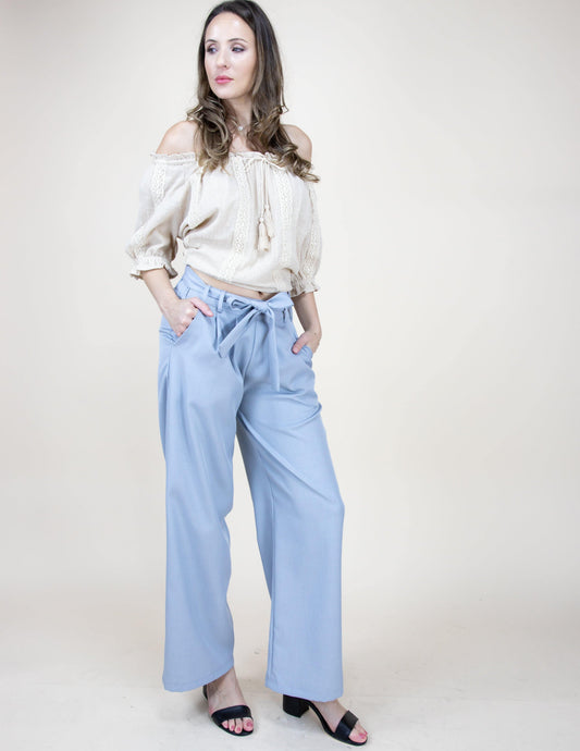 High Waisted Adjustable Drawstring Pants