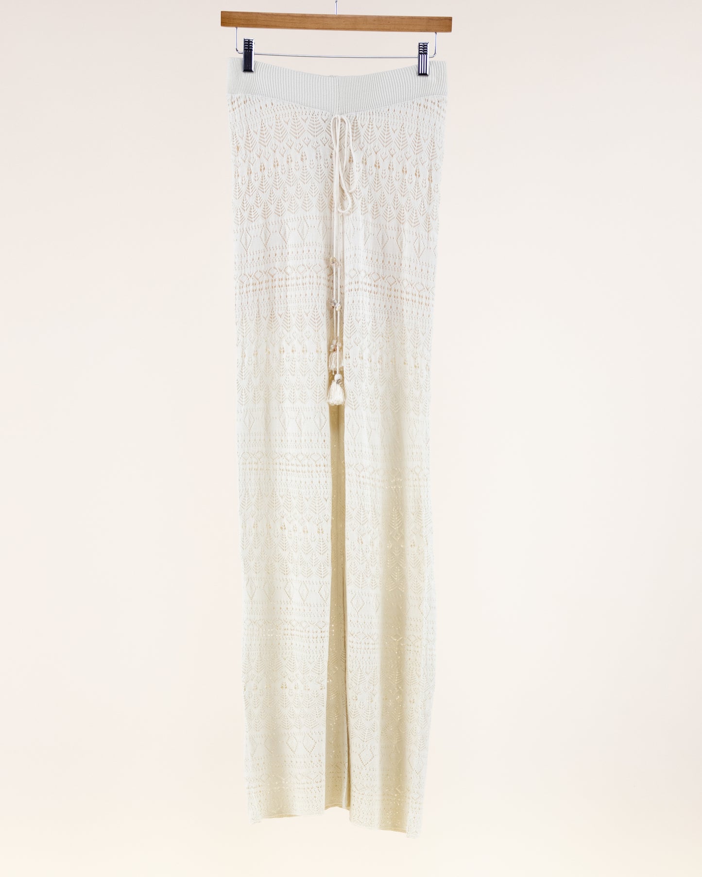 Linear Stitch Pointelle Drawstring Pants