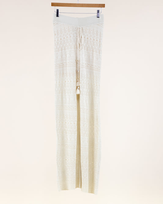 Linear Stitch Pointelle Drawstring Pants