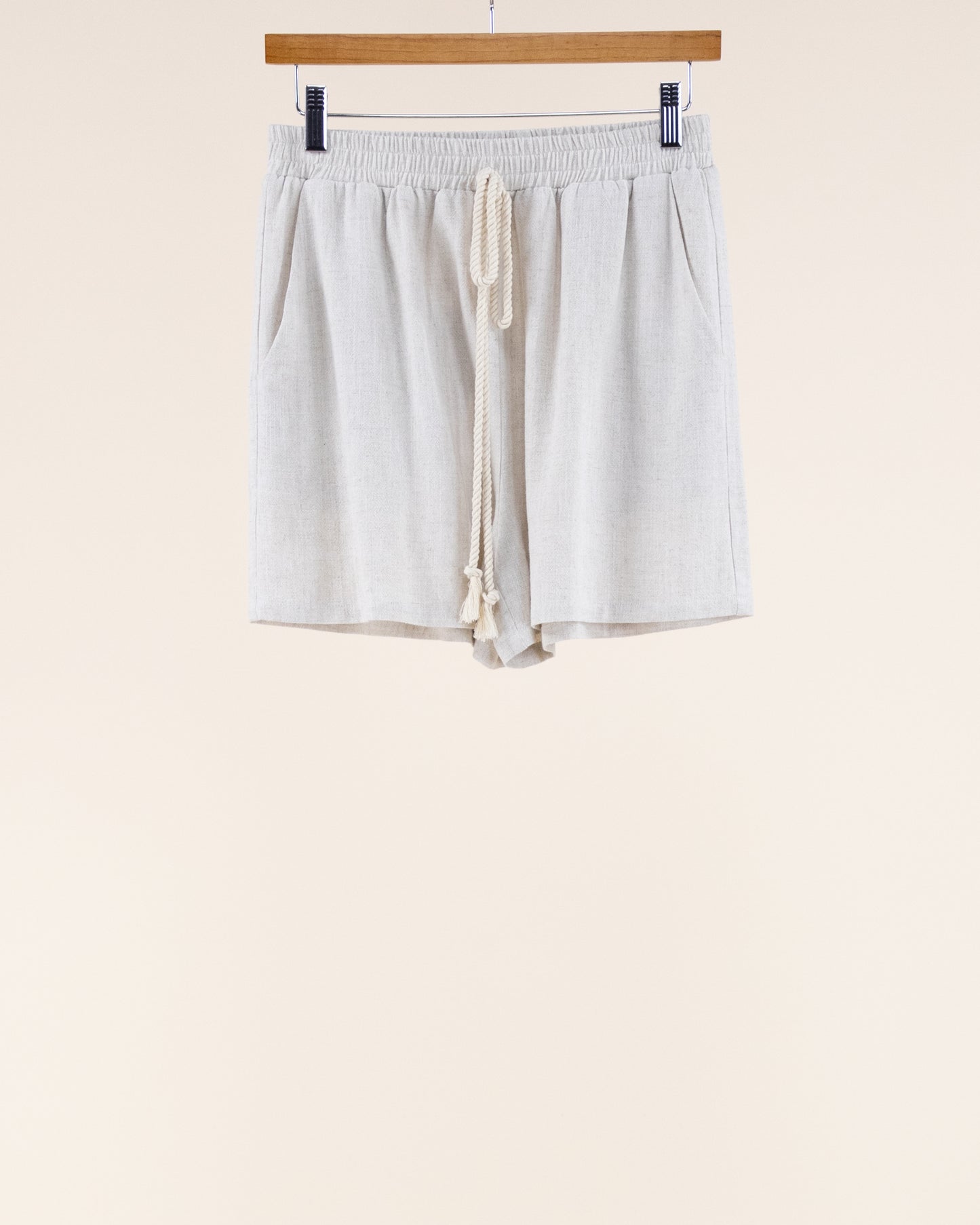 Cotton Linen Drawstring Shorts