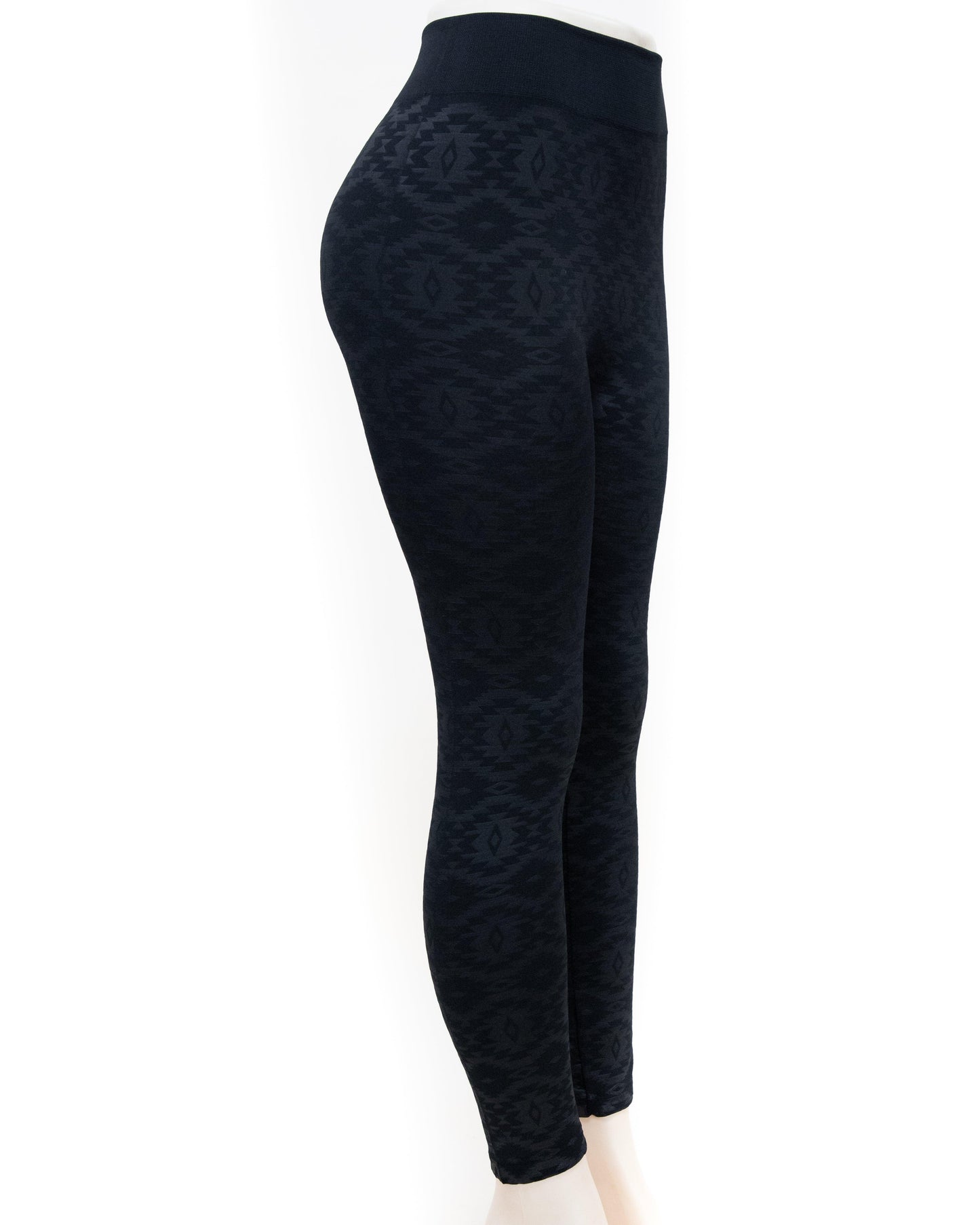 Aztec Print Fleece Legging - (OS)