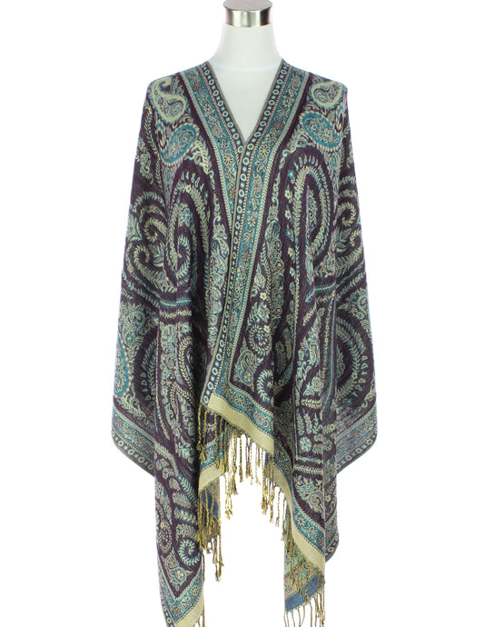 Symmetrical Paisleys on Crest Pashmina