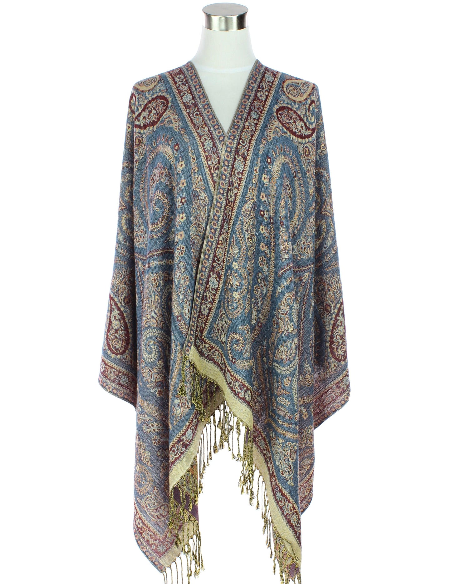 Symmetrical Paisleys on Crest Pashmina