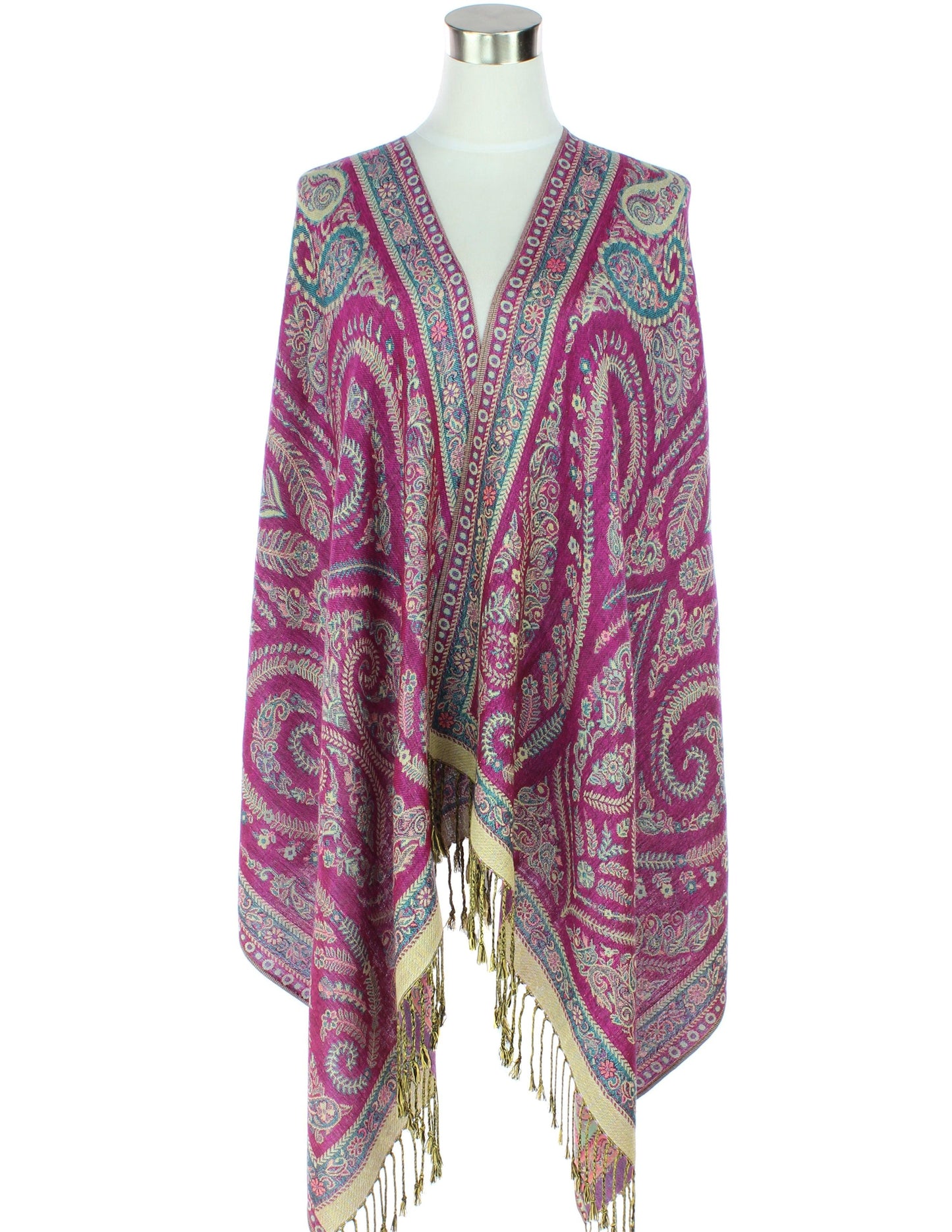 Symmetrical Paisleys on Crest Pashmina