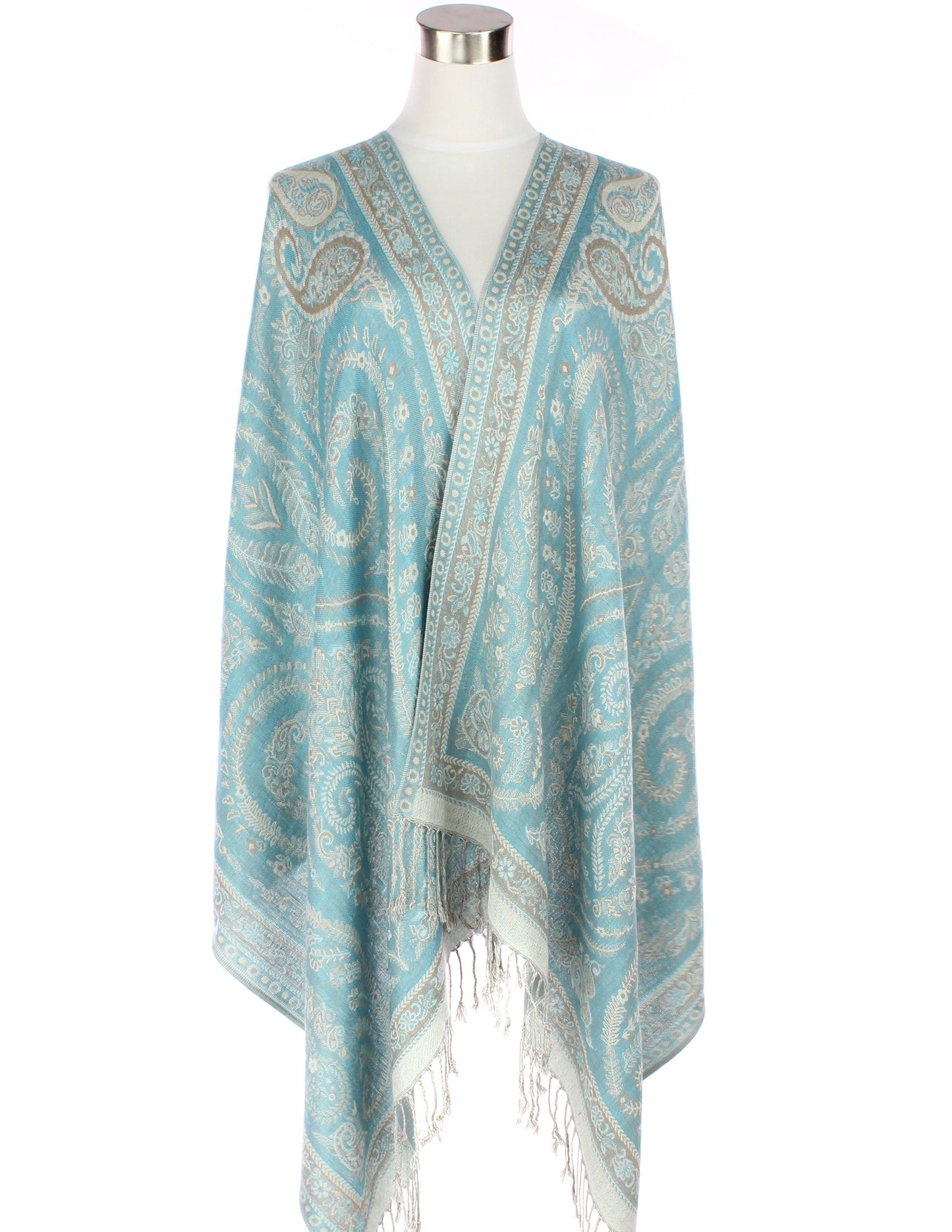 Symmetrical Paisleys on Crest Pashmina