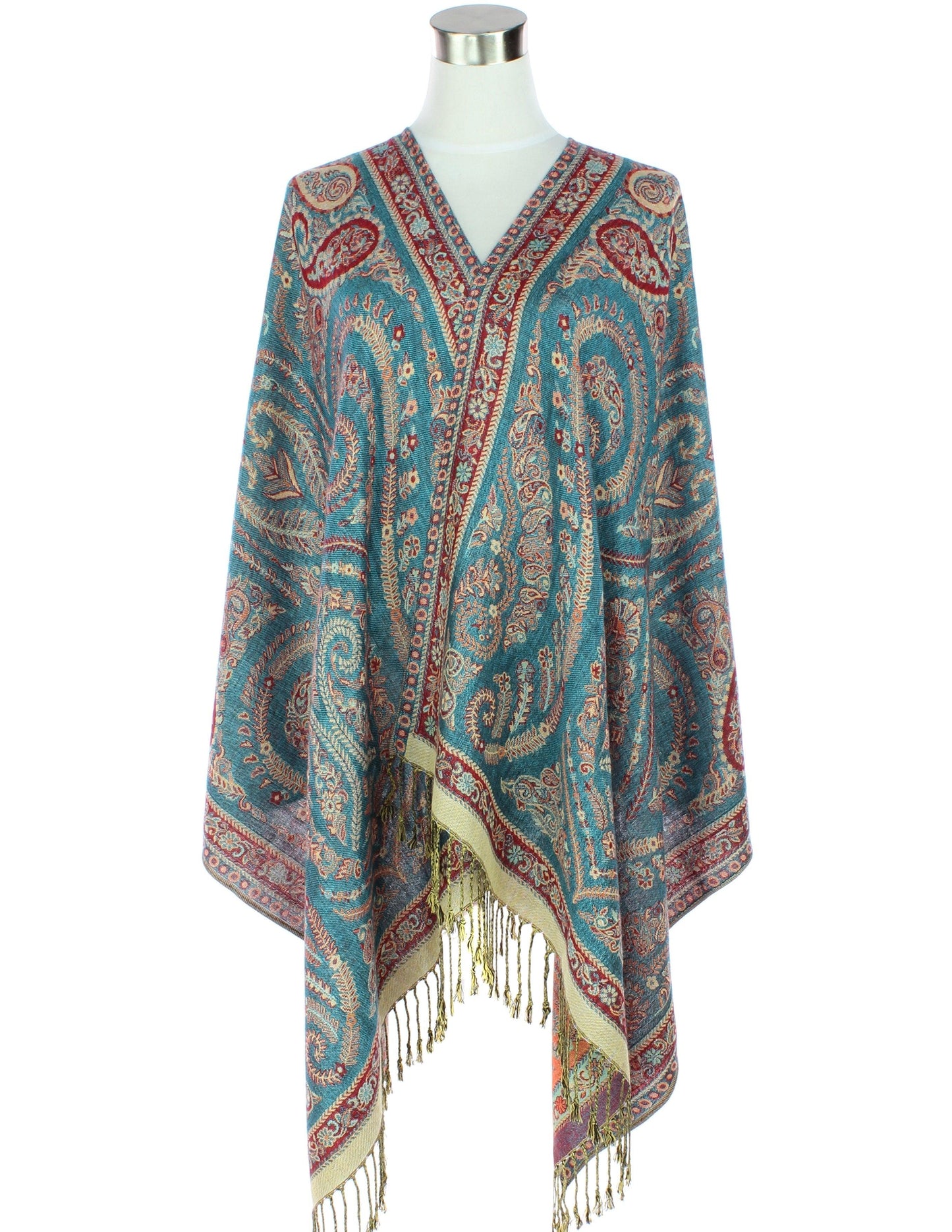 Symmetrical Paisleys on Crest Pashmina