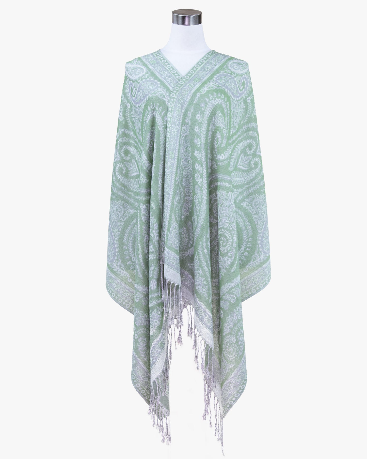 Symmetrical Paisleys on Crest Pashmina