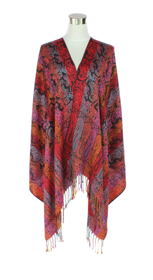Multi Color Row Paisley Pashmina
