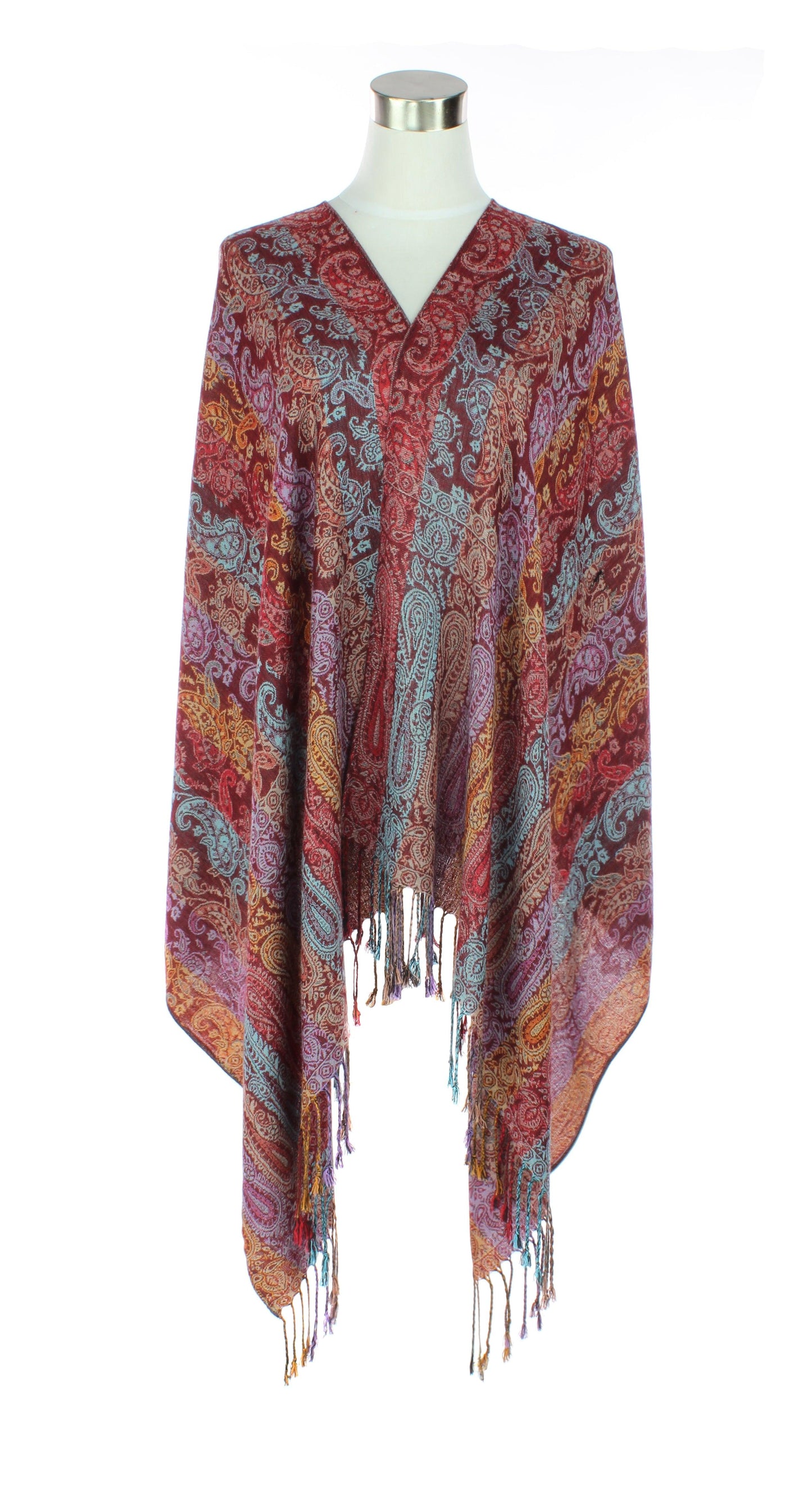 Multi Color Row Paisley Pashmina