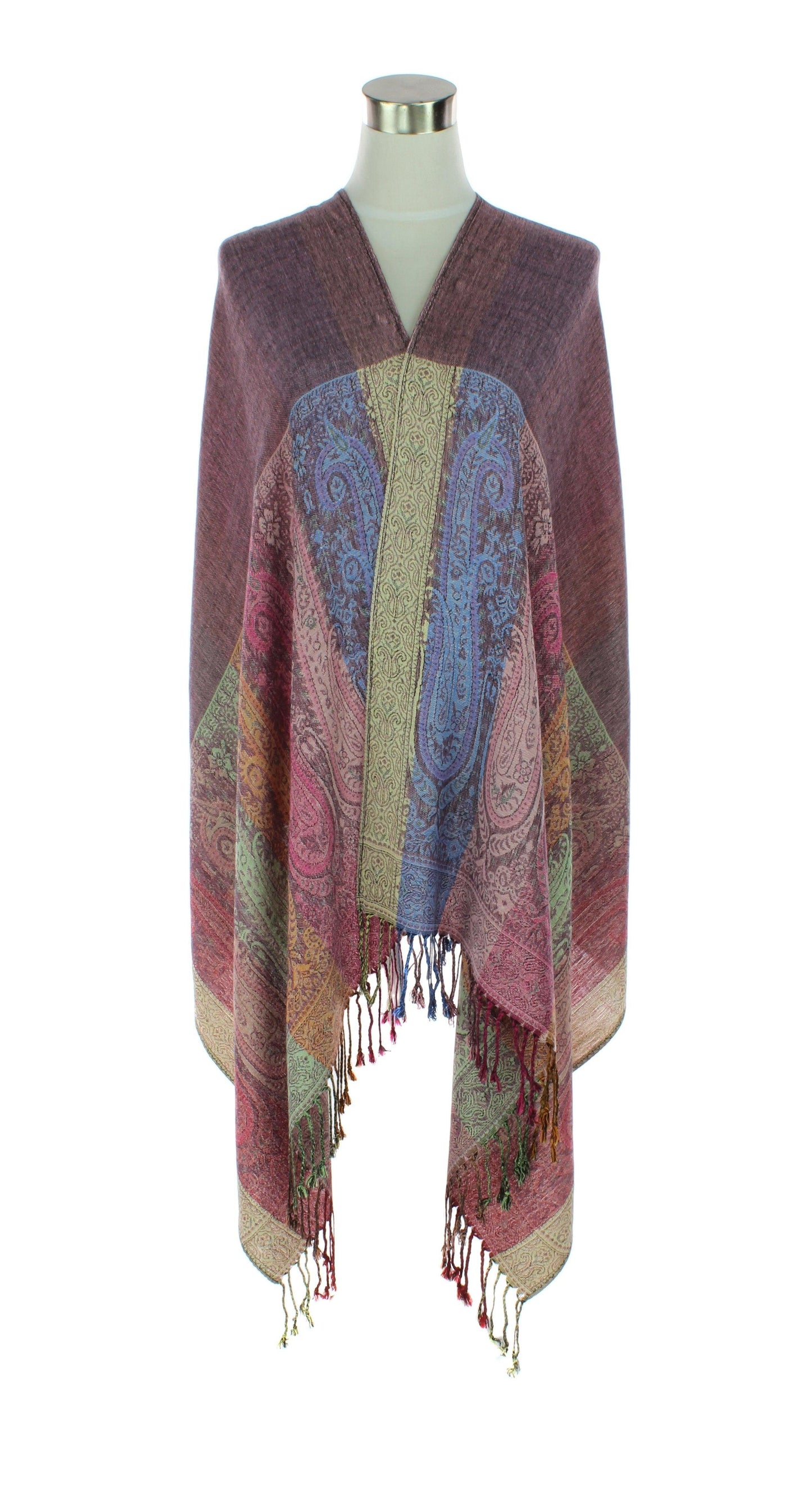 Two Sides Long Paisley Pashmina