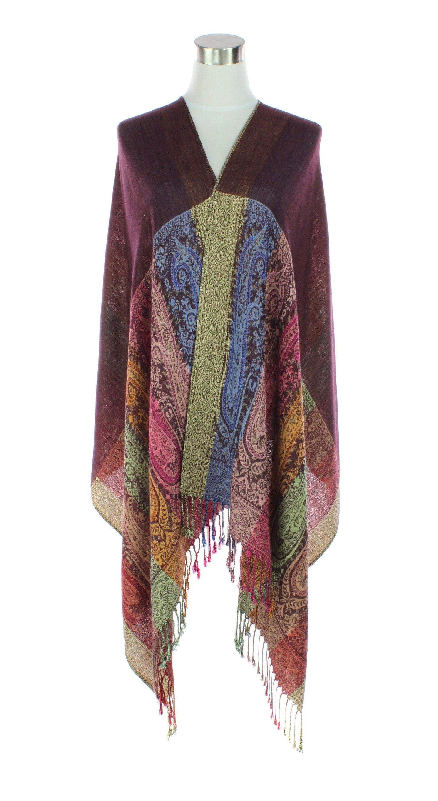 Two Sides Long Paisley Pashmina