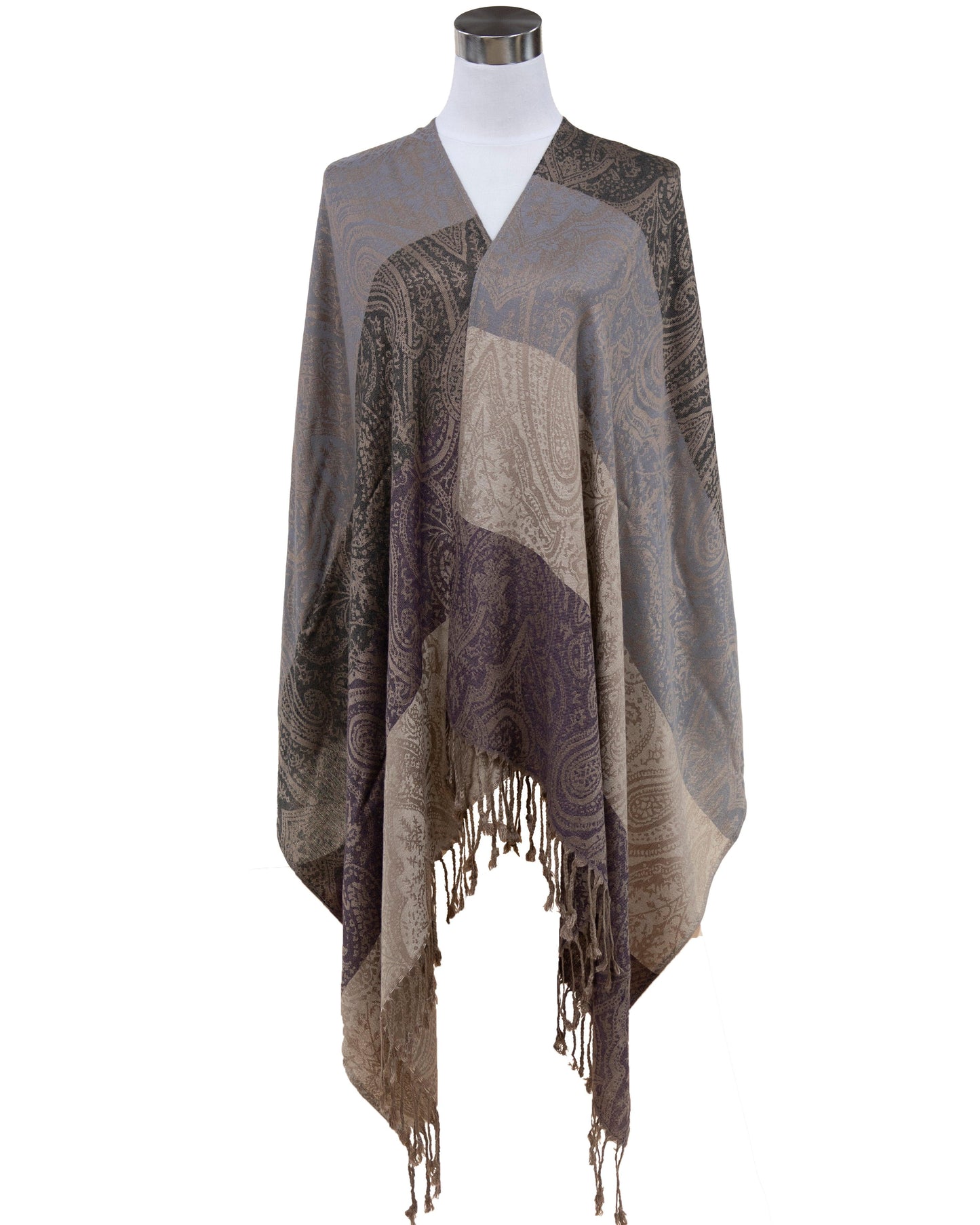 Color Block Paisley Pashmina