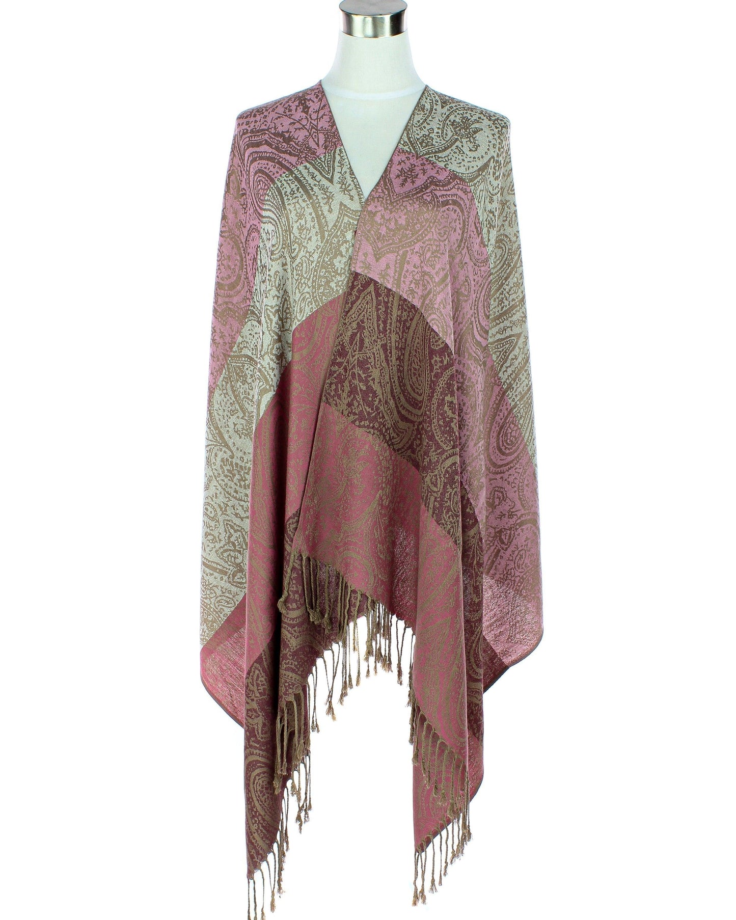 Color Block Paisley Pashmina