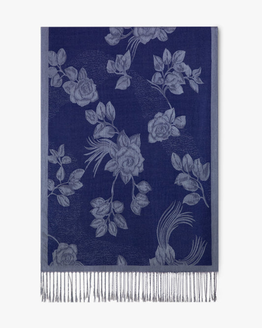 Roses w/ Solid Border Pashmina