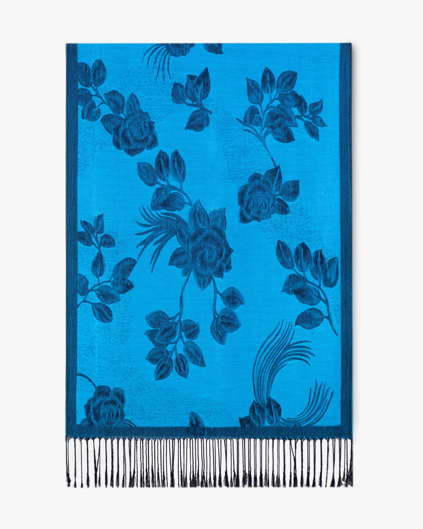 Roses w/ Solid Border Pashmina