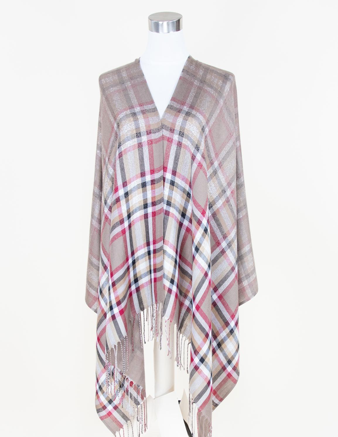 Vibrant Plaid Pattern Pashmina Scarf