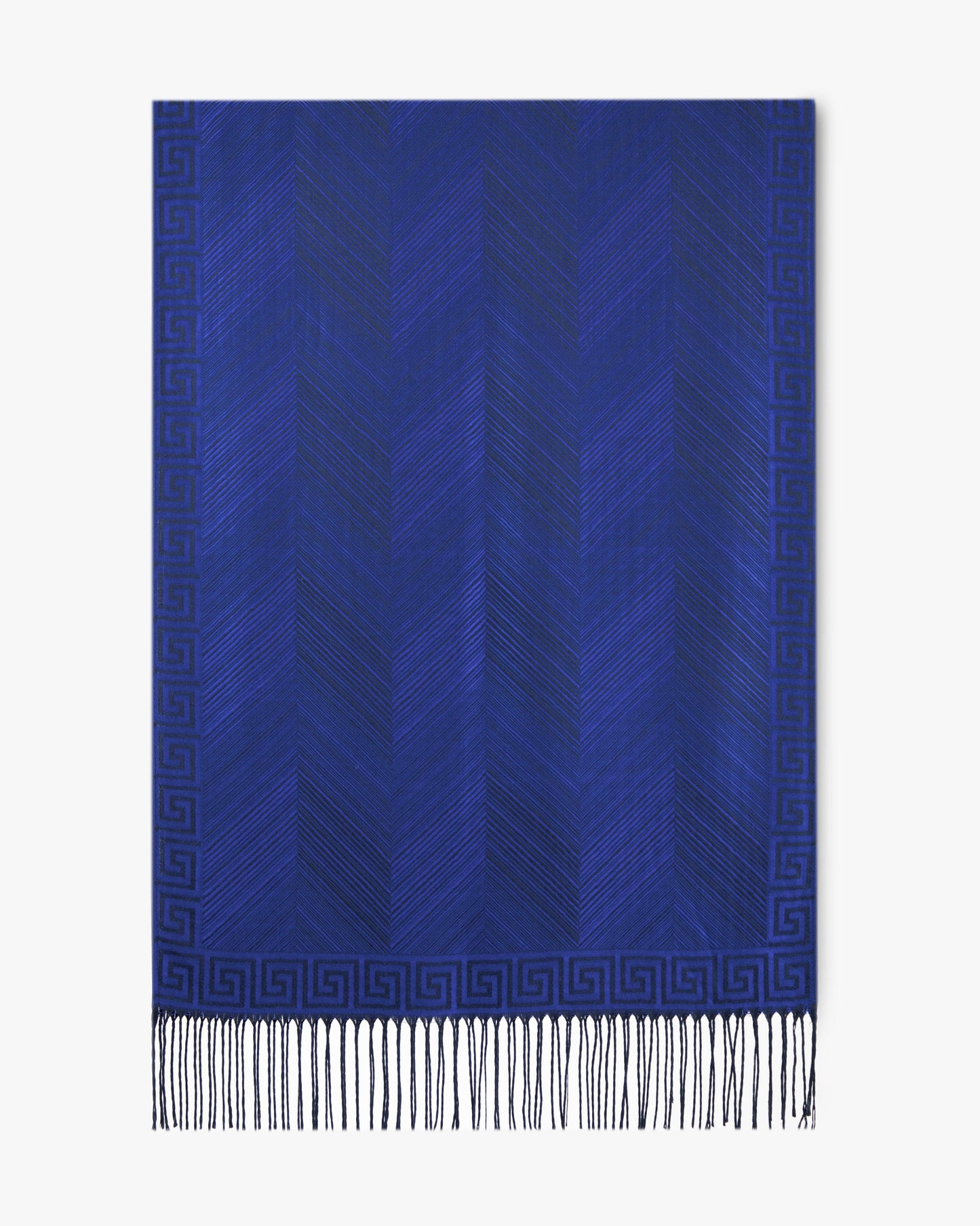 Herringbone Greek Key Border Pashmina
