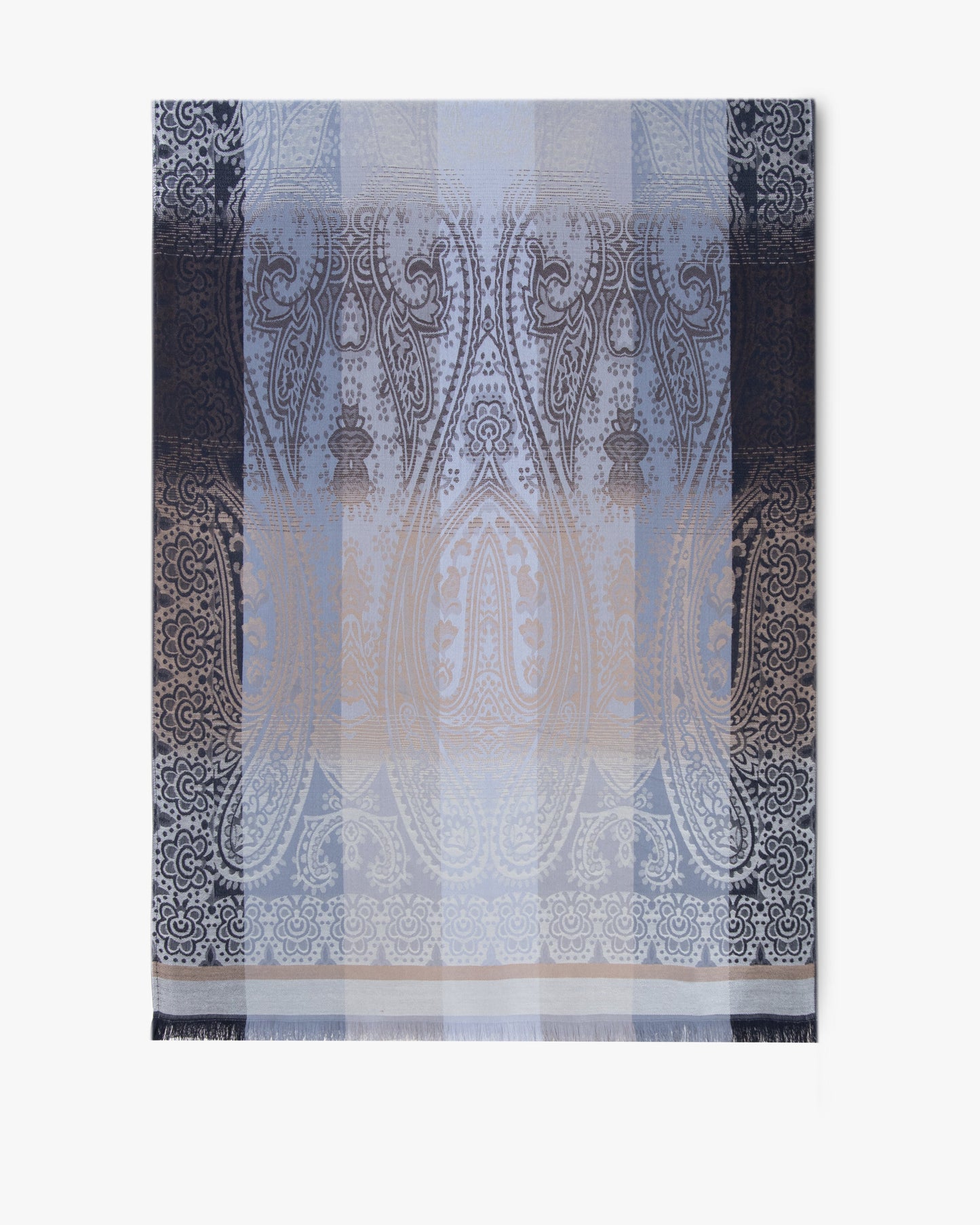 Paisley Color Border Pashmina