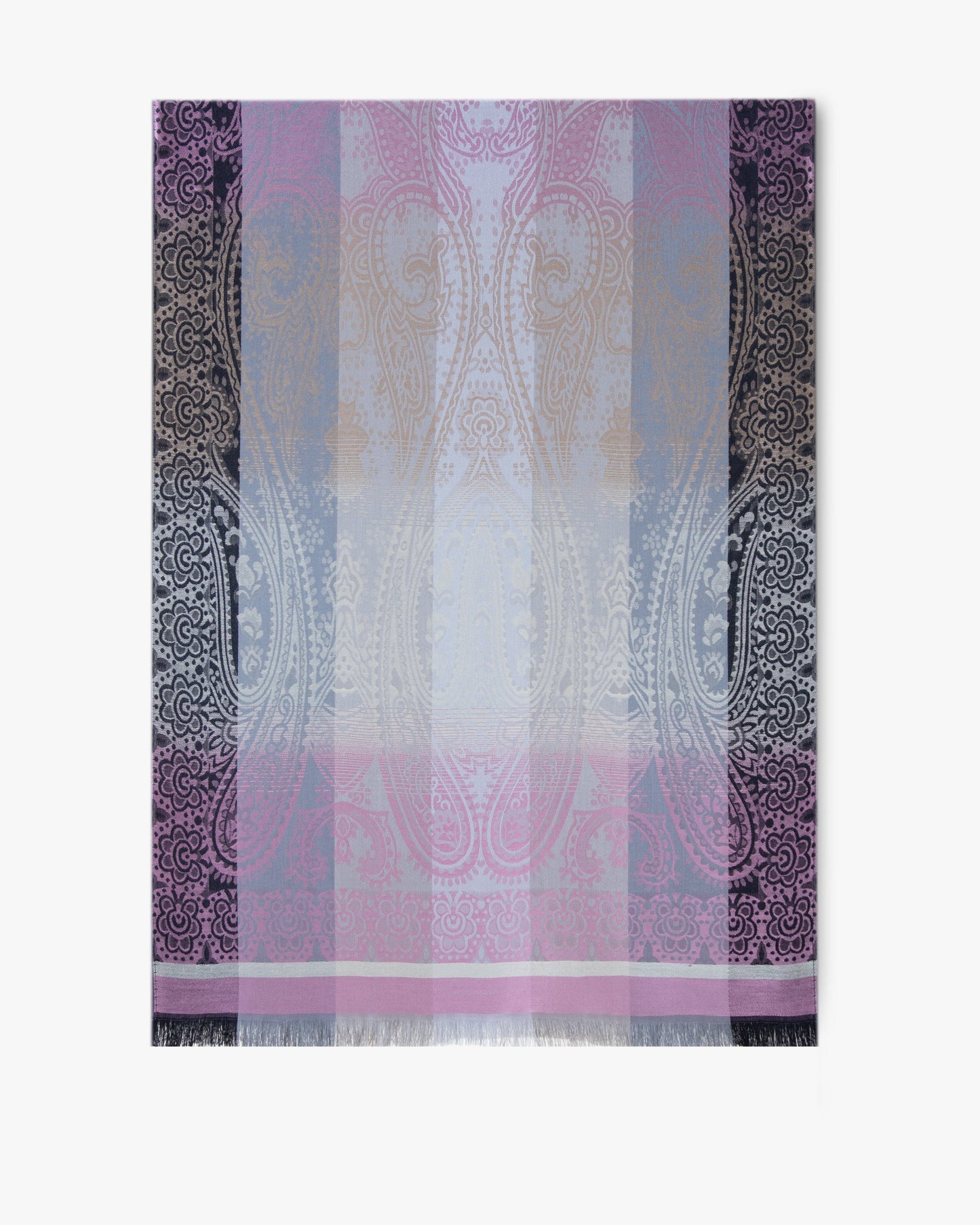 Paisley Color Border Pashmina