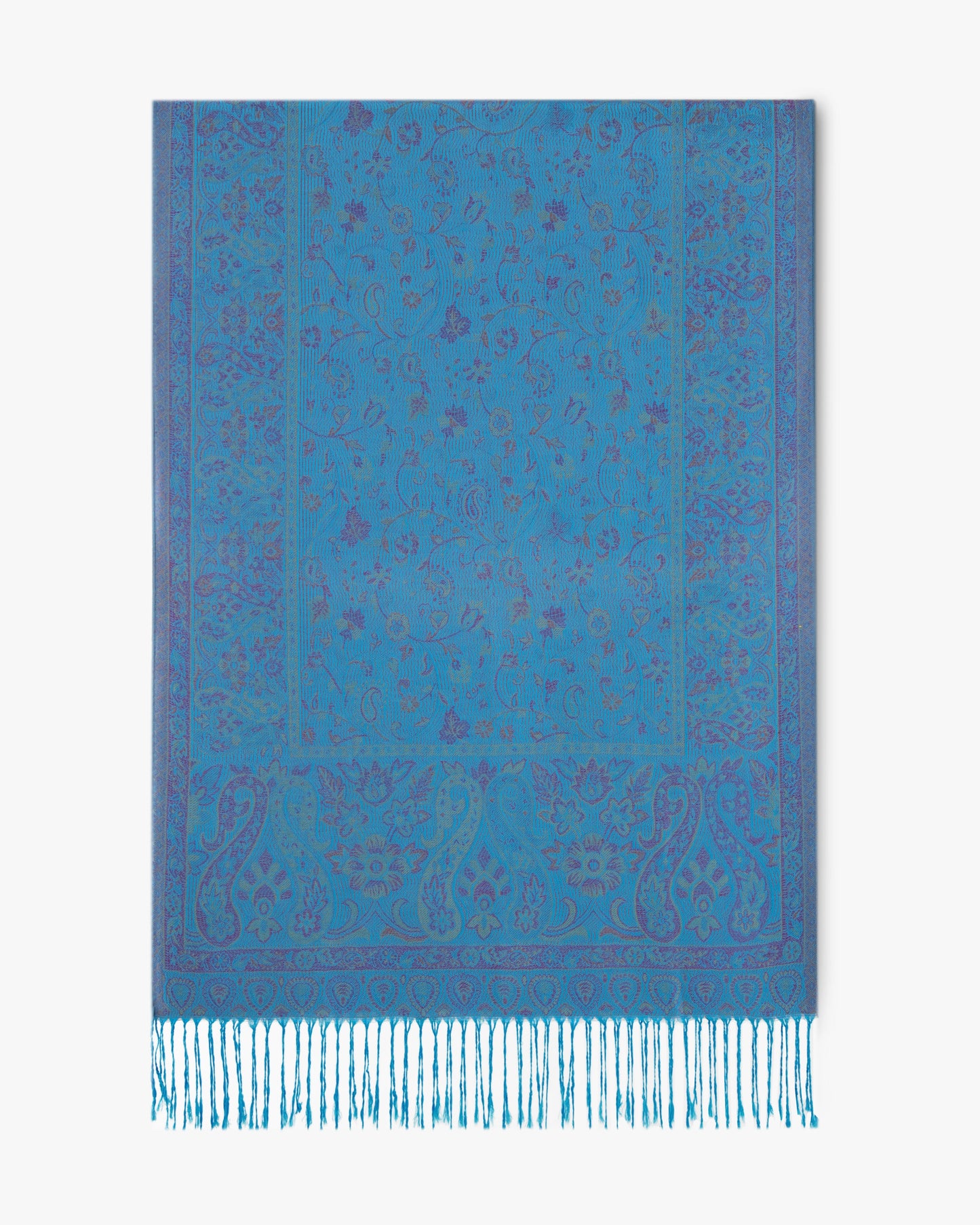 Floral Pattern w/ Paisley Border Pashmina