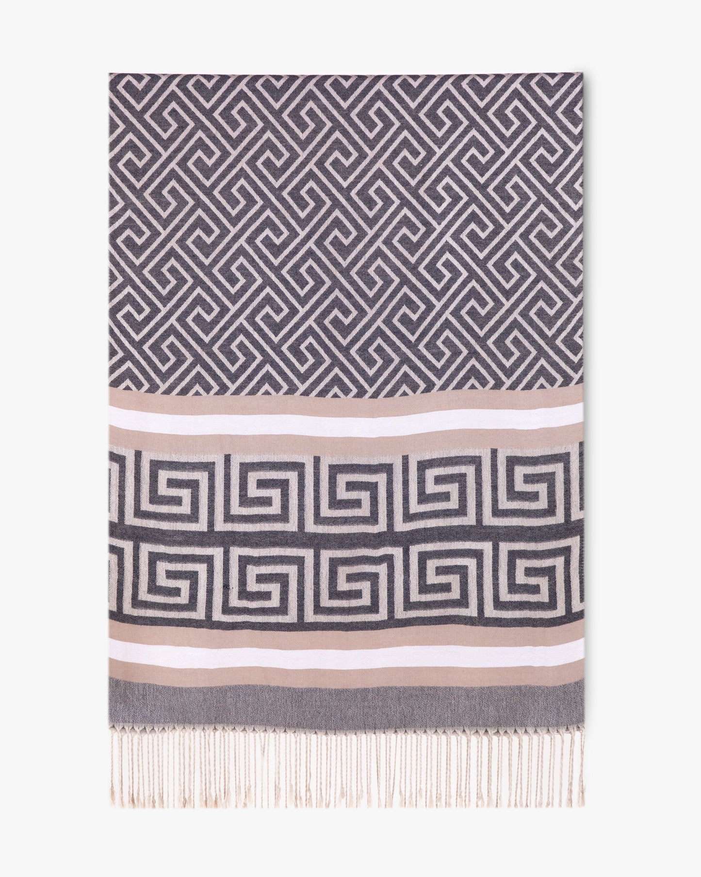 Greek Key w/ Solid Lines Pashmina
